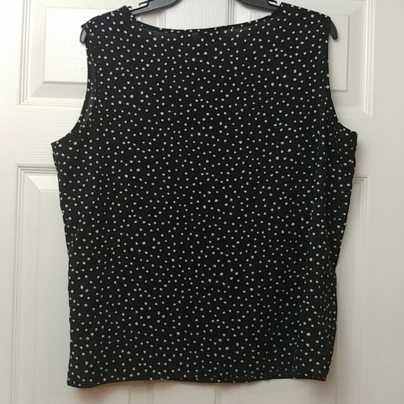 4/$15 💗 BONWORTH Size MP Sleeveless Polka Dot Blouse - Picture 4 of 4